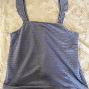 Ruffle sleeve tank